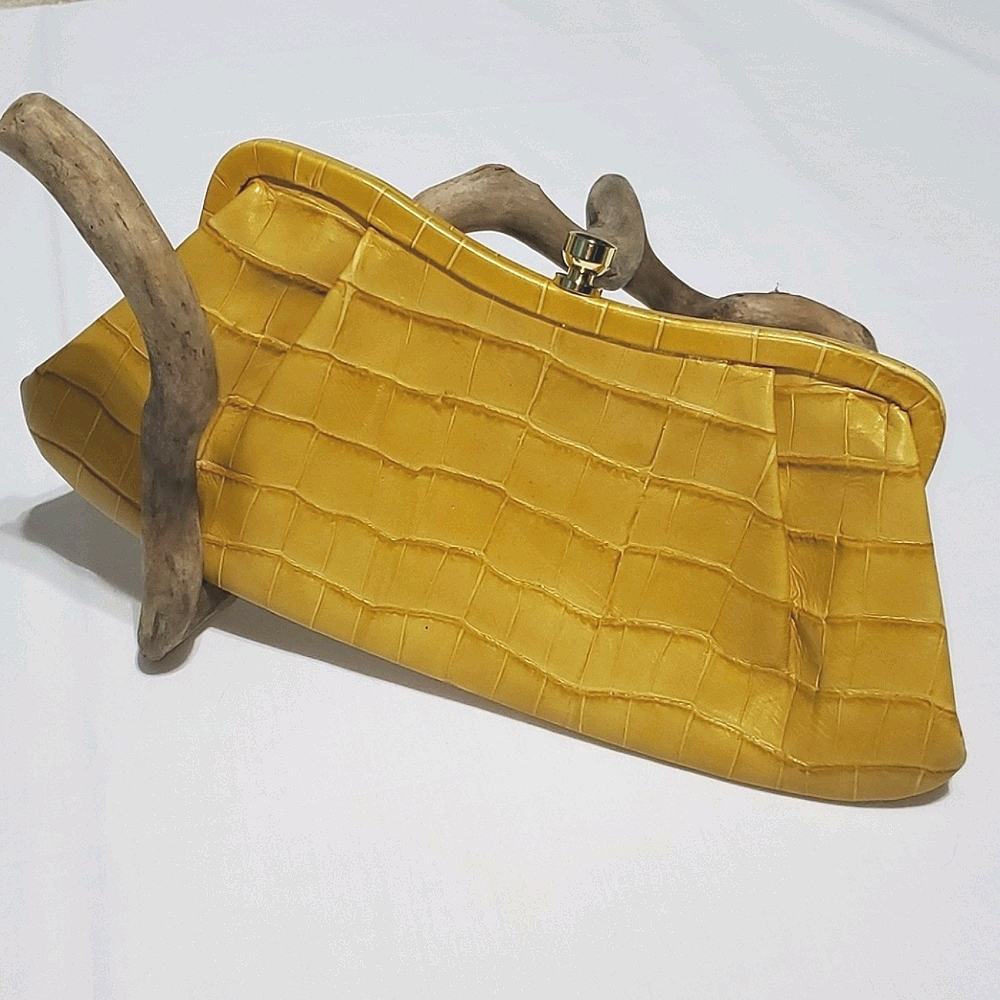 Banana Republic Mock Crocodile Clutch Purse